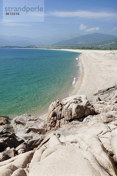 Plage du Liamone  Golf von Sagone  Westkorsika  Korsika  Frankreich  Europa