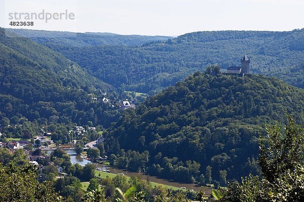 Europa  Deutschland  Rheinland-Pfalz  Blick auf Schloss Nassau an der Lahn