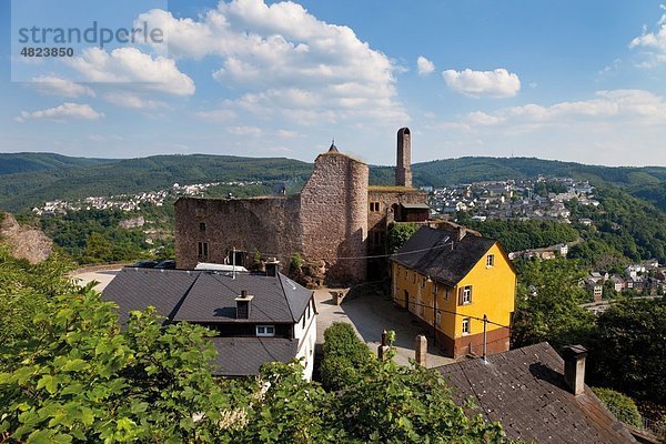 Europa  Deutschland  Rheinland-Pfalz  Blick auf Burg und Dorf Oberstein