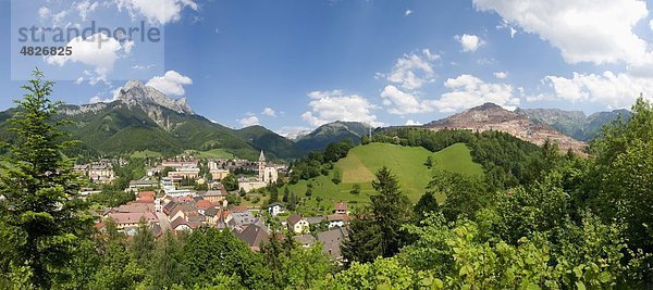 Österreich  Steiermark  Eisenerz  Erzberg  Stadtansicht