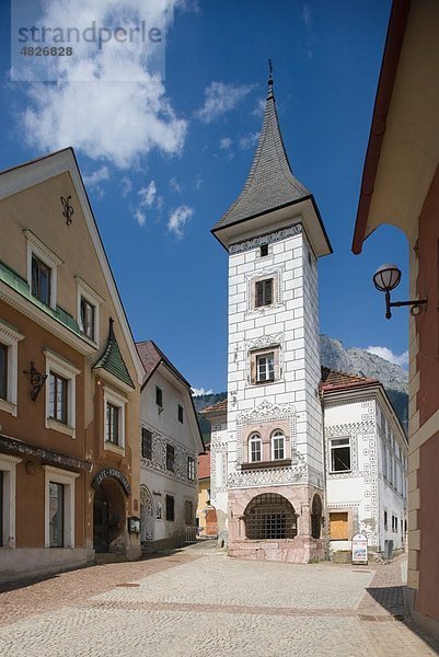 Österreich  Steiermark  Eisenerz  Blick auf das Altstadtdach
