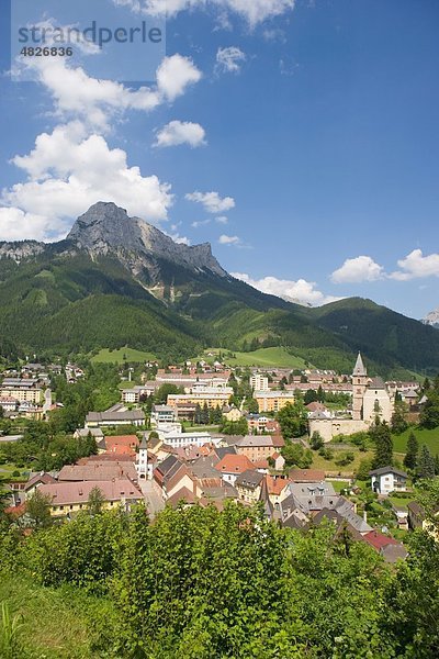 Österreich  Steiermark  Eisenerz  Pfaffenstein  Stadtansicht