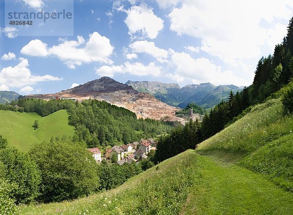 Österreich  Steiermark  Eisenerz  Erzberg  Stadtansicht