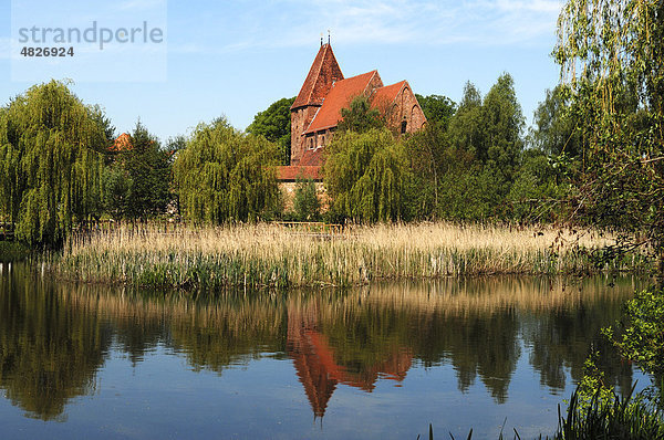Teichanlage mit Benediktinerinnenkloster  13. Jhd.  Rhena  Mecklenburg-Vorpommern  Deutschland  Europa