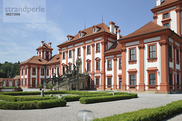 Park  Schloss Troja  Prag  Tschechien  Tschechische Republik  Europa