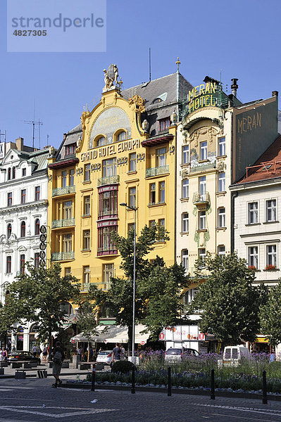 Meran Hotel  Grand Hotel Europa  Wenzelsplatz  Altstadt  Prag  Tschechien  Tschechische Republik  Europa