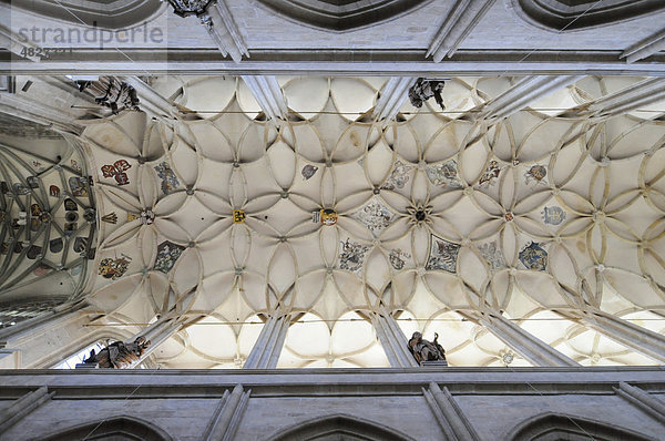 Innenaufnahme  Kreuzgewölbe  St. Barbara Kirche  Kuttenberg  Kutna Hora  Tschechien  Tschechische Republik  Europa