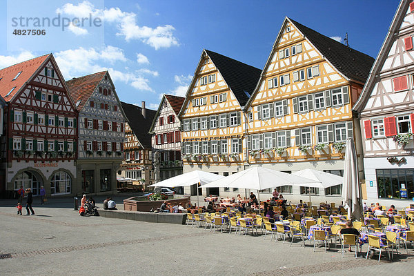 Marktplatz  Herrenberg  Landkreis Böblingen  Baden-Württemberg  Deutschland  Europa
