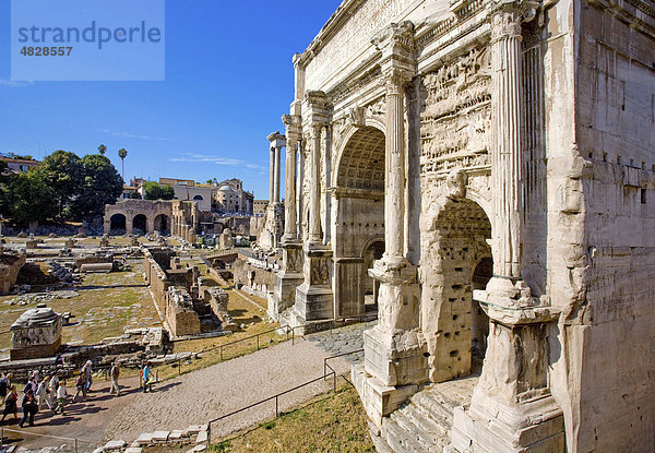 Der Triumphbogen des Septimius Severus  Forum Romanum  Rom  Italien  Europa