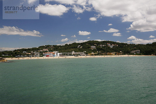 Mittelmeerküste bei Tarragona  Strand von La Mora  Spanien  Europa