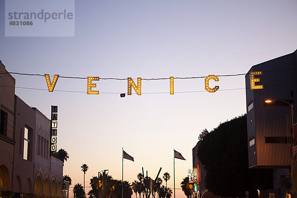 Venice Beach an der Main Street und Ocean  Los Angeles County  Kalifornien  USA