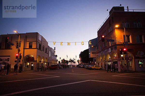 Venice Beach an der Main Street und Ocean  Los Angeles County  Kalifornien  USA