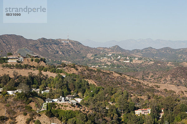 Hollywood Hills und Downtown LA  Los Angeles County  Kalifornien  USA