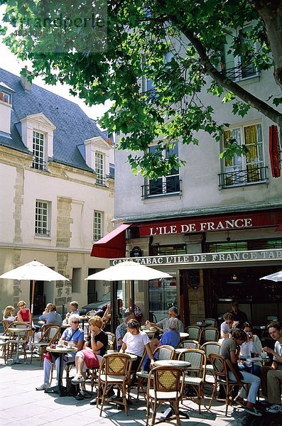 Paris Hauptstadt Frankreich Europa Urlaub am Tisch essen Straße Reise Cafe Restaurant Sehenswürdigkeit Tourismus