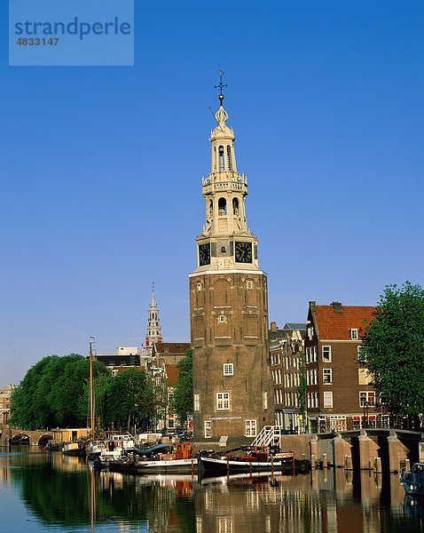 Amsterdam  Architektur  Europa  Holiday  Landmark  Montelbaanstoren  Niederlande  Tourismus  Turm  Reisen  Urlaub