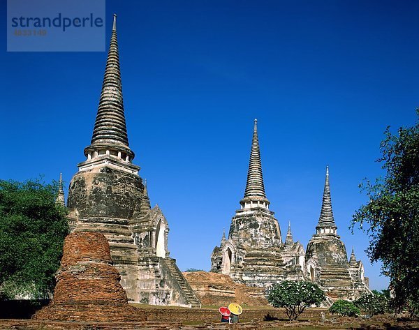 Asien  Ayutthaya  Urlaub  Landmark  Phra  Sanphet  Sri  Tempel  Thailand  Tourismus  Reisen  Urlaub  Wat  World travel