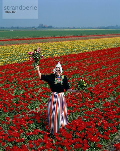 Kostüm  Kultur  Holländisch  Europa  Europäische  Felder  Urlaub  Landmark  Lisse  Niederlande  im Freien  Menschen  Tourismus  traditionellen