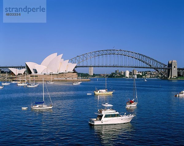 Fischereihafen Fischerhafen Skyline Skylines Hafen Wohnhaus Urlaub Entertainment Boot Brücke Kunst Sehenswürdigkeit Australien Oper Sydney Tourismus