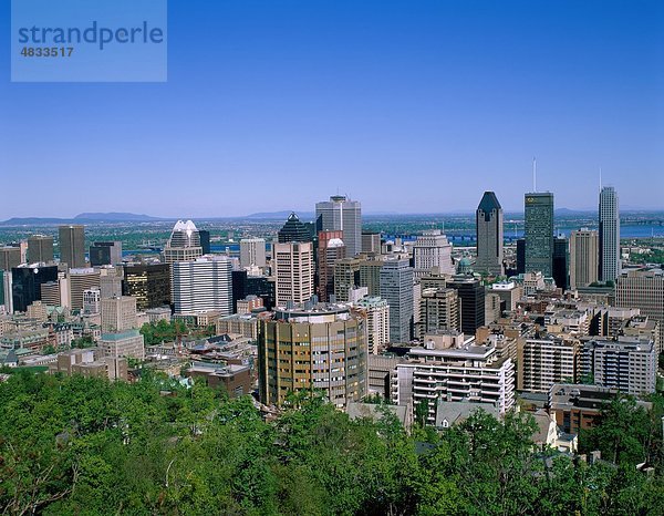 Skyline Skylines Urlaub Gebäude Horizont Großstadt Hochhaus Nordamerika Sehenswürdigkeit Kanada bevölkert Innenstadt Montreal Quebec