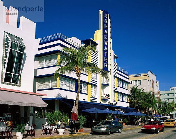 Autos  Wellenbrecher  Autos  Florida  Urlaub  Hotel  Landmark  Miami  Miami Beach  Street  Tourismus  Verkehr  Reisen  Urlaub