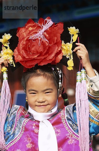 Asien  Peking  Peking  China  Mädchen  Holiday  Landmark  Modell  Released  Tourismus  Tracht  Reisen  Urlaub