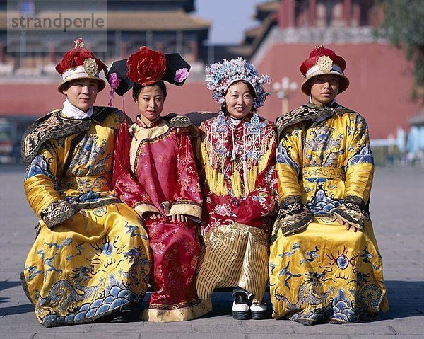 Asien  Peking  Peking  China  Kostüm  Dynastie  Holiday  Landmark  Ming  Modell  Menschen  veröffentlicht  Tourismus  Reisen  Urlaub