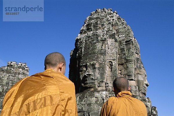 Angkor Thom  Bayon  Kambodscha  Asien  Erbe  Urlaub  Landmark  Mönche  Siem reap  Tempel  der  Tourismus  Türme  Reisen  Unesco