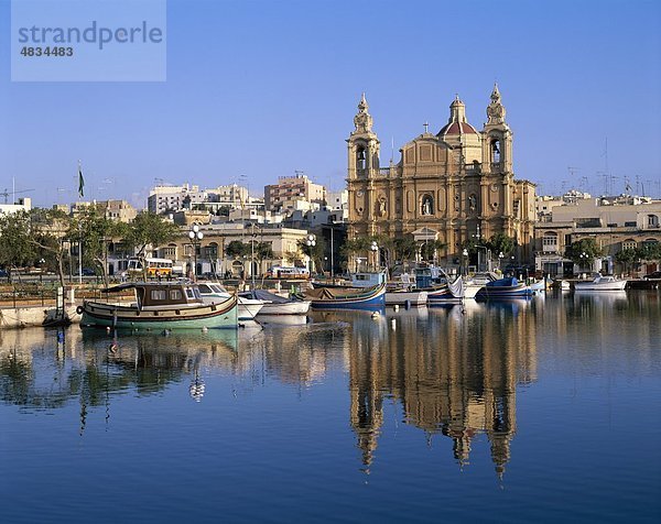 Kirche  Hafen  Urlaub  Joseph  Landmark  Malta  Msida  Skyline  Tourismus  Stadt  Reisen  Urlaub