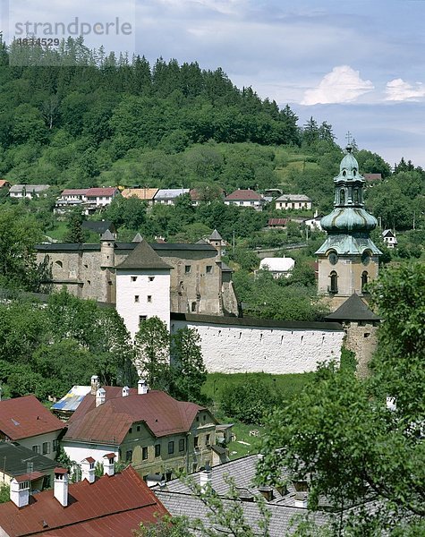 Banska  Erbe  Urlaub  Landmark  Berg  alte Burg  Regionen  Slowakei  Europa  Stary  Stiavnica  Tourismus  Reisen  Unesco