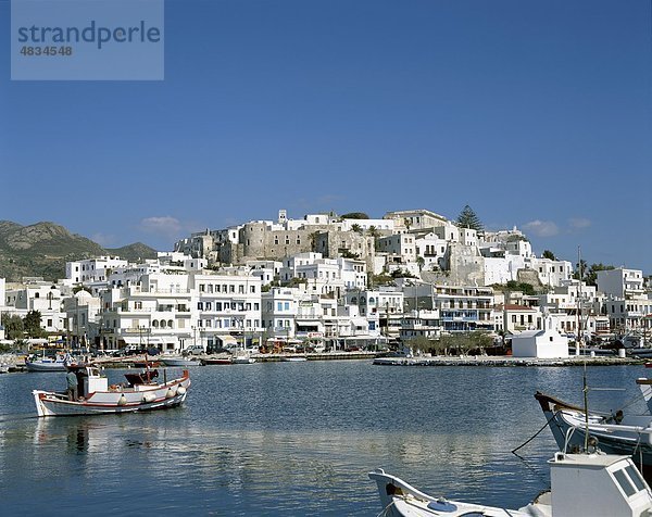 Kykladen  Griechenland  Europa  Hafen  Holiday  Inseln  Landmark  Naxos  Skyline  Tourismus  Stadt  Reisen  Urlaub