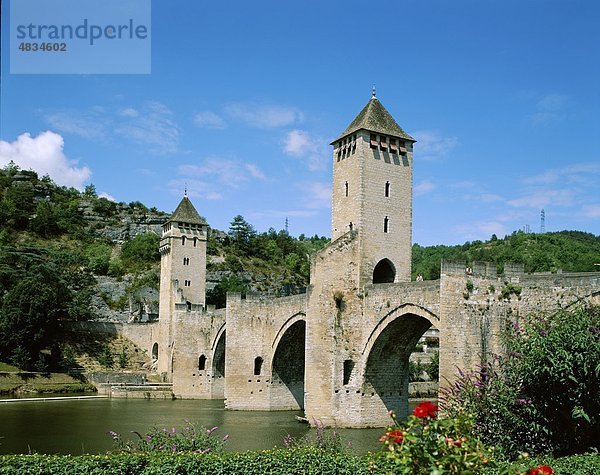 Cahors  Frankreich  Europa  Holiday  Landmark  Lot  Pont  Region  Fluss  Tourismus  Reisen  Urlaub  Valentre