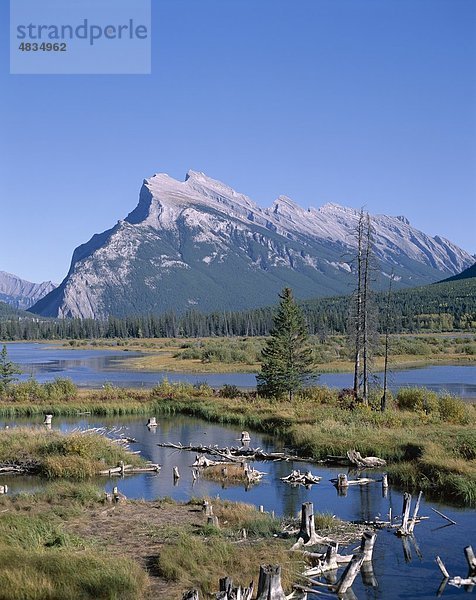 Alberta  Banff  Canada  Nordamerika  Urlaub  Landmark  Mount Rundle  Rocky Mountains  Tourismus  Reisen  Urlaub