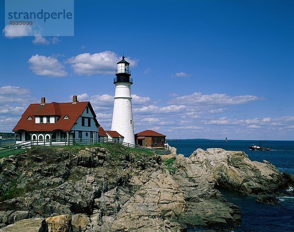 Amerika  Cape Elizabeth  Kopf  Holiday  Landmark  Leuchtturm  Maine  Portland  Tourismus  Reisen  USA  USA  Urlaub