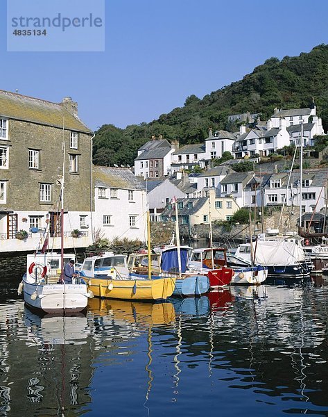 Cornwall  England  Deutschland  Großbritannien  Fischerbooten  Hafen  Urlaub  Landmark  Polperro  Tourismus  Reisen  Urlaub