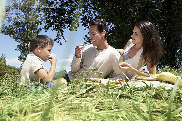 Familie beim Picknick