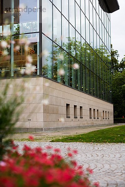 Ecke der Glas-Gebäude