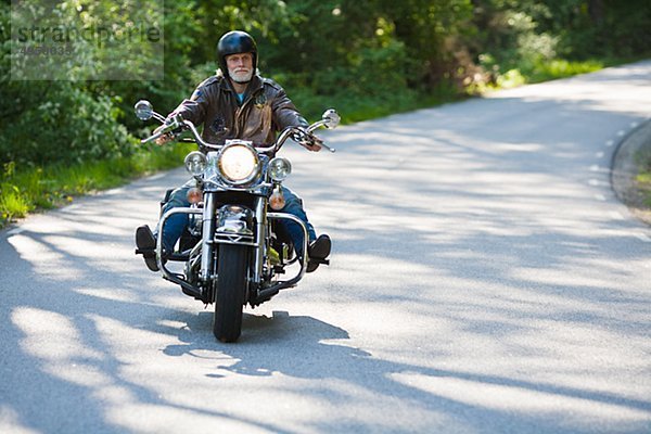 Senior Senioren Mann Motorrad
