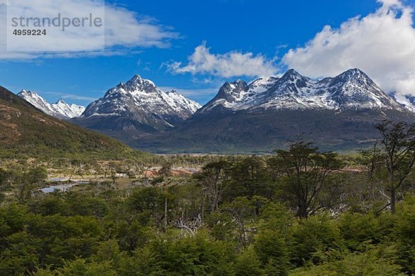 Südamerika  Argentinien  Feuerland  Ushuaia  Blick auf die Berge