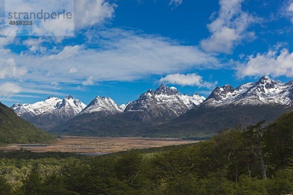 Südamerika  Argentinien  Feuerland  Ushuaia  Blick auf die Berge