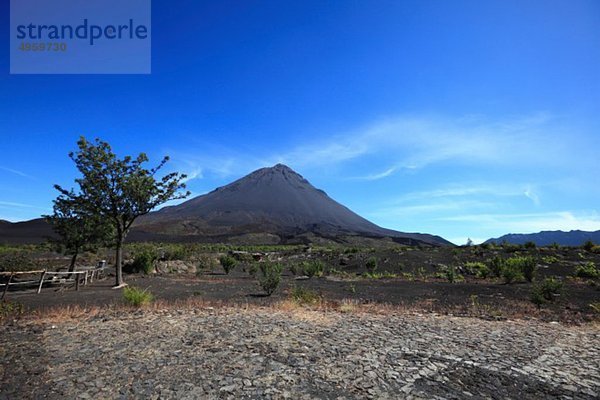 Afrika  Kap Verde  Blick auf den Vulkan Fogo