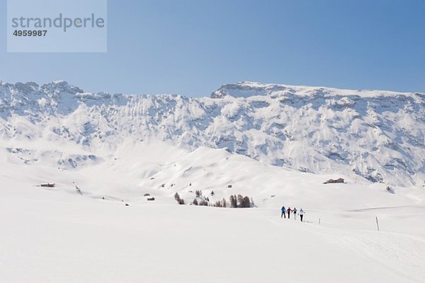 Italien  Trentino-Südtirol  Südtirol  Bozen  Seiser Alm  Skitourengruppe