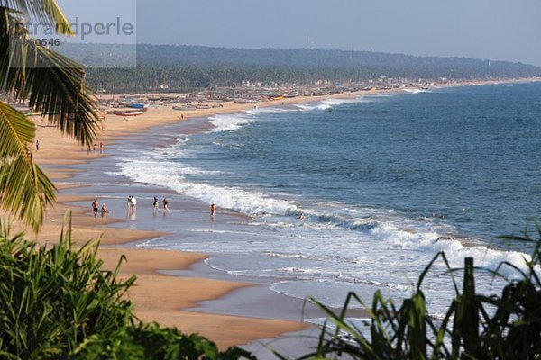 Indien  Südindien  Kerala  Malabar Küste  Blick auf Somatheeram Strand