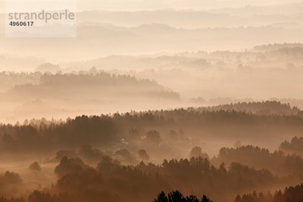 Österreich  Steiermark  Schilcherstrasse  Blick auf st. stefan ob stainz am Morgen