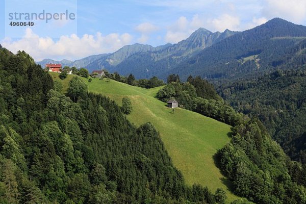 Österreich  Vorarlberg  Laterne  Blick ins Laternser Tal