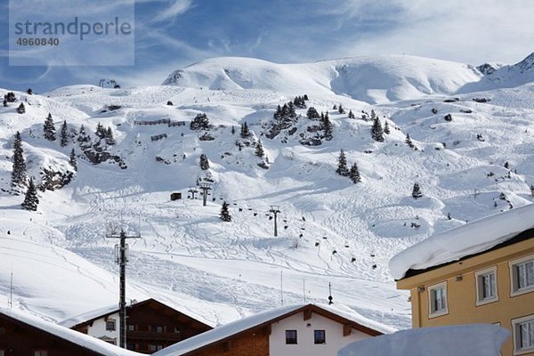 Österreich  Vorarlberg  Blick auf das Skigebiet Zürs