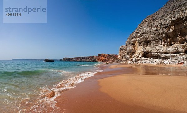 Portugal  Algarve  Sagres  Blick auf Tonel Beach