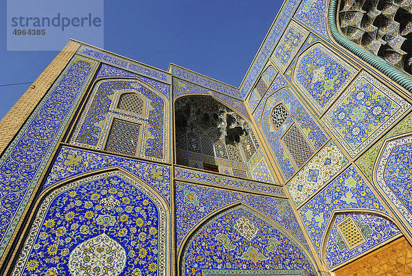Iran  Isfahan  Sheikh Lotfollah Moschee  Detail Fassade  UNESCO Weltkulturerbe-Liste