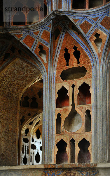 Iran  Isfahan  Ali Ghapu Palace  Dekoration  UNESCO Weltkulturerbe-Liste