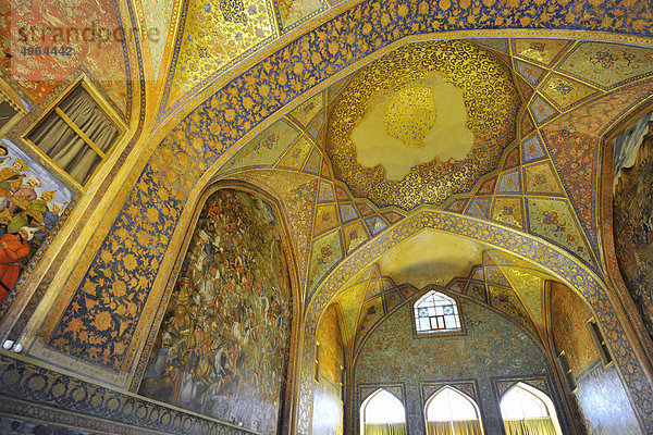 Iran  Isfahan  Chehel Sotun Palace  Decke