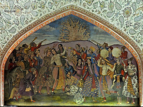 Iran  Isfahan  Chehel Sotun Palace  Dekoration